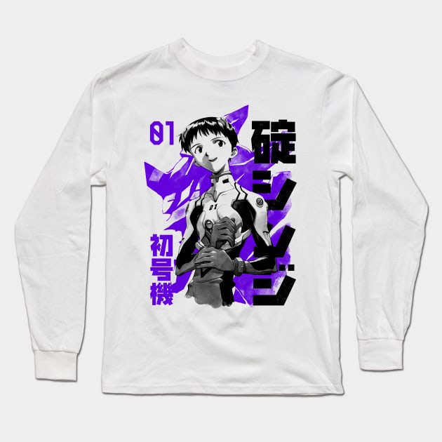 EVA Pilot 01 (black) Long Sleeve T-Shirt by geekingink